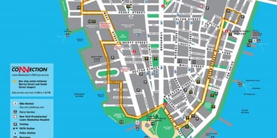 Κάτω Μανχάταν ξενάγηση χάρτης