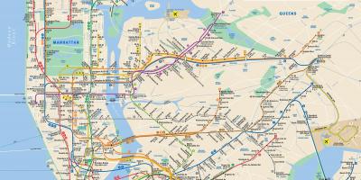 Χάρτης του μετρό του Μανχάταν, Νέα Υόρκη