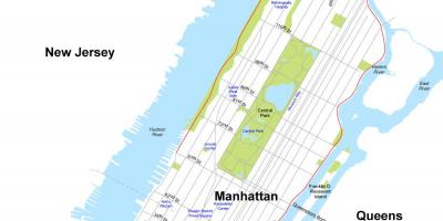 Χάρτη το νησί του Μανχάταν στη Νέα Υόρκη
